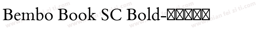 Bembo Book SC Bold字体转换